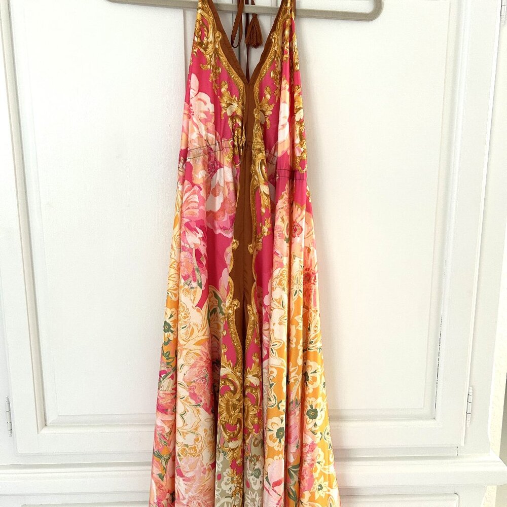 Flying Tomato Pink and Yellow Floral Maxi Dress